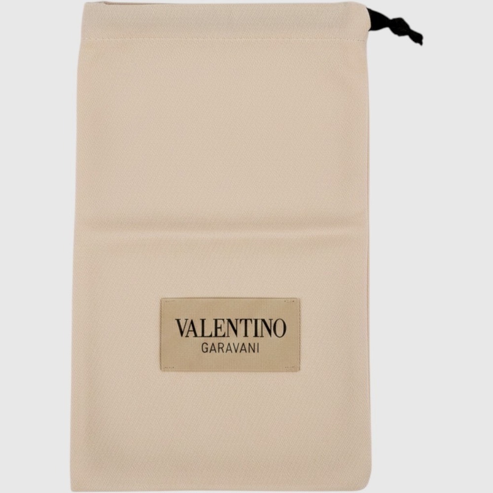 Valentino Garavani Cream Twill Dust Bag Black Drawstring Ribbon Authentic design